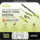 SUN JOE CORDLESS LAWN CARE SYSTEM GRASS HEDGE TRIMMER BATTERIES CHARGERS - GREEN - Like New