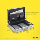 SOLO NEW YORK FIFTH AVENUE ATTACHÉ [FITS UP TO 17.3" LAPTOPS] - SILVER - Like New