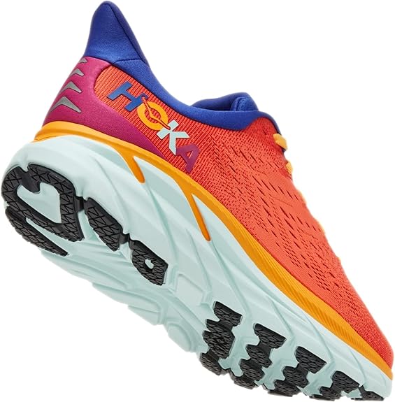 1119393 HOKA ONE ONE Clifton 8 Mens Shoes Fiesta/Bluing 12.5 - Like New