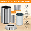 Garvee 18.5 gal/70 L Open Top Trash Can, Stainless Steel Garbage Can, Kiosk - Like New