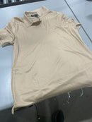 DEVON AND JONES LADIES SHORT SLEEVE SHIRT - SIZE: WOMEN L - TAN - Like New