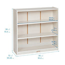 ECR4KIDS CLASSIC BOOKCASE, 36IN, ADJUSTABLE SHELVES, WHITE WASH ELR-17100-WW - Like New