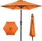 BEST CHOICE PRODUCTS 8FT STEEL POLYESTER MARKET PATIO UMBRELLA W/CRANK - ORANGE - Like New