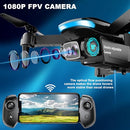 ODDIRE DRONE WITH CAMERA 2 BATTERIES CARRYING CASE PROPELLERS X28 - BLUE - Like New