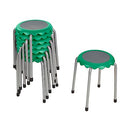 ECR4KIDS DAISY STACKABLE STOOL SET FLEXIBLE SEATING EMERALD 8-PIECE EMERALD - Like New