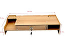 DH+ Compuer Monitor Stand Riser with Drawer - Built with Storage Drawer - Brand New