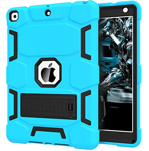 CCMAO CASE FOR IPAD 9TH GENERATION, 2021/2020/2019 WITH KICKSTAND - BLUE/BLACK - Brand New