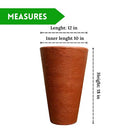 Elly Décor 12 inch Round Planter Pot, 12"x 18" Tall, B0B3552KNR - Terracotta - Brand New