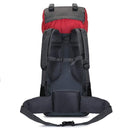 BSEASH 60L INTERNAL FRAME HIKING CAMPING BACKPACK WITH RAIN COVER - RED - Like New