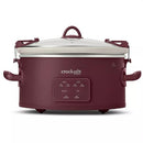 CROCK-POT 6QT COOK PROGRAMMABLE SLOW COOKER CERAMIC LAMBRUSCO RED, 210W - Like New