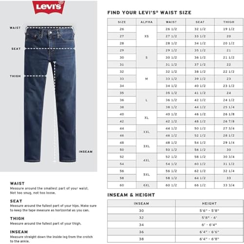 LEVI'S MEN'S 505 REGULAR FIT JEANS - SIZE: MEN 30X30 - DARK STONEWASH - Brand New