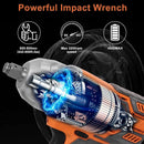 OUHOUG 21V CORDLESS IMPACT WRENCH KIT - ORANGE/GRAY - Like New