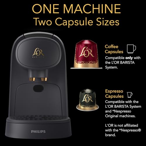 L'OR Barista System Coffee and Espresso Machine Combo by Philips - Matte Black - Like New
