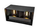 C CATTELYA 4-LIGHT ALUMINUM RECTANGULAR HARDWIRED LED WALL SCONCE - MATTE BLACK - Like New
