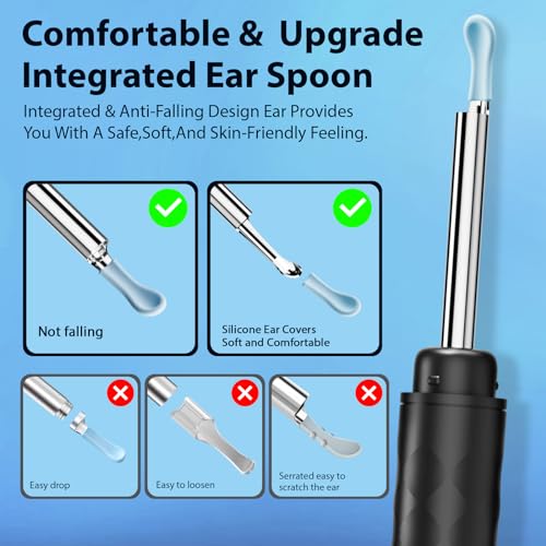 JEGOAT EAR WAX REMOVAL CAMERA EAR CLEANER WITH CAMERA EAR CLEANING KIT BLACK Like New