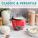 AROMA 6-CUP POT-STYLE RICE COOKER ARC-743-1NGR - RED - Like New