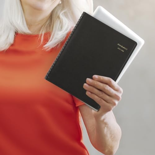 AT-A-GLANCE PLANNER 2025-2026 ACADEMIC MONTHLY X, 7" X 8-3/4", 7012705 - BLACK - Brand New