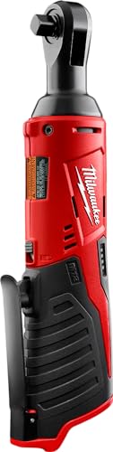 MILWAUKEE 2457-20 M12 CORDLESS 3/8" SUB-COMPACT 35 FT-LBS 250 RPM RATCHET RED - Like New