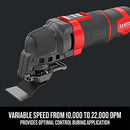 CRAFTSMAN OSCILLATING TOOL 3-AMP INCLUDES TOOL-FREE SYSTEM CMEW401 - RED - Like New
