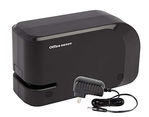 OFFICE DEPOT HALF-STRIP COMPACT ELECTRIC STAPLER, BLACK, 71757 - BLACK - Like New