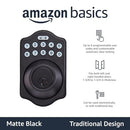 Amazon Basics Electronic Keypad Deadbolt Door Lock Touch-Control 1-Pack - Black - Like New