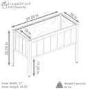 Sunnydaze Steel-Framed Acacia Wood Raised Garden Bed with Legs, 30.75" H NPH-465 - Like New