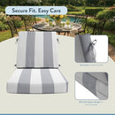 California Umbrella GCDC20B Dining Chair Cushion 20" x 40" GREY/WHITE - Like New