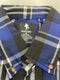 BLACK HORSE WOVEN PLAID SHIRT - SIZE MENS M - BLUE/LIGHT BLUE/VIOLET/BLACK/WHITE - Brand New
