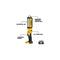 DEWALT 20V MAX LED WORK LIGHT RECHARGEABLE FLASHLIGHT PIVOTING HEAD - YELLOW - Like New