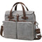 BOVIP LAPTOP BAG MEN 15.6" MESSENGER BAG WATER RESISTANT CANVAS - GRAY - Like New