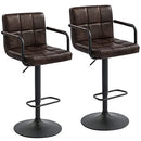 Furnimart 30" Faux Leather Upholstered Bar Stool Adjustable Set of 2 - Brand New