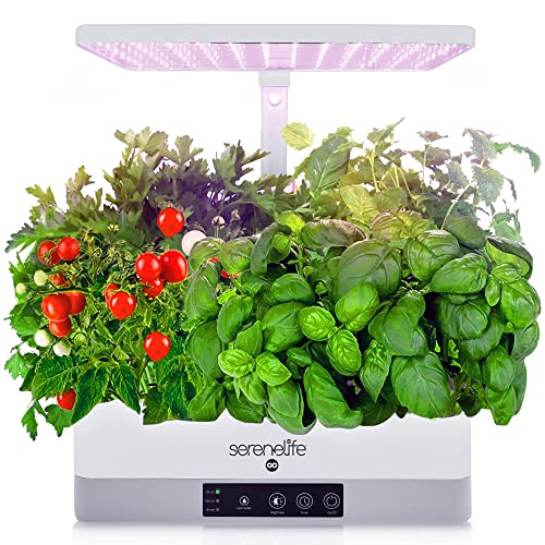 SERENELIFE HYDROPONIC HERB GARDEN 6 PODS GARDEN KIT SEED POD SLGLF140.3 - WHITE - Like New