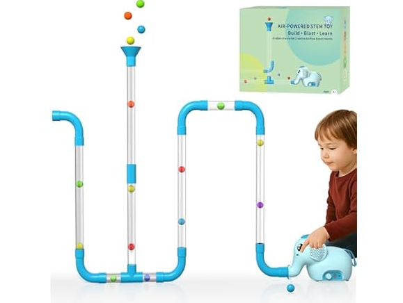 EDUCATIONAL AIR TUBES TOY AIR-POWERED STEM TOYBUILD. BLAST LEARN ENDLESS FUN - Like New