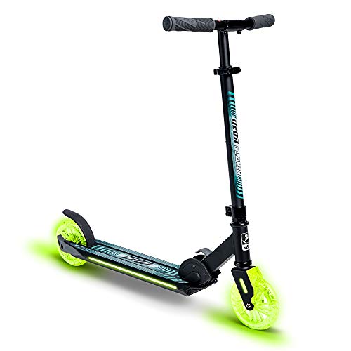 YVOLUTION NEON FLASH FOLDABLE KIDS SCOOTER 12S1-MULTI/FLAS - MULTI-COLOR FLASH Like New