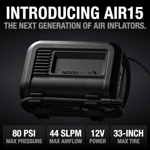 NOCO AIR15 UltraFast 15A Tire Inflator, 12V Portable Air Compressor Pump - Like New