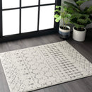 NULOOM 3X5 MOROCCAN BLYTHE AREA RUG - BLYTHE GRAY - Like New