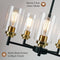 Sucolite 5-Light Chandelier with Clear Glass Shades 3358-P5-BK - Scratch & Dent