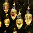 WENMER 2Pcs Christmas Snow Globe String Lights, 13.2FT Vintage Christmas Lights - Like New