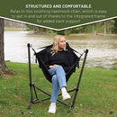 TIMBER RIDGE PORTABLE HAMMOCK CAMPING SWING HAMMOCK CHAIR HM-047 - BLACK - Like New