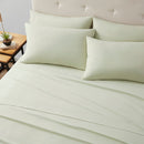 KATHY IRELAND BAMBOO COOLING 6 PIECE SHEET SET WITH DEEP POCKETS QUEEN - SAGE - Like New