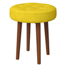 STARWAY Vanity Chair for Makeup Room Velvet Upholstere Round Rest Footstool - Like New