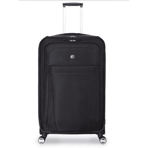 SWISSGEAR ZURICH SOFTSIDE LARGE CHECKED SUITCASE - BLACK - Scratch & Dent