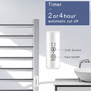 Bee Tech B081DQ8DTZ Heated Towel Warmer Timer Wall Mounted - Silver - Brand New