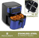 Paula Deen 10-QT Digital Air Fryer 1700 Watts LED PDKDF579B - Blue Stainless - Like New