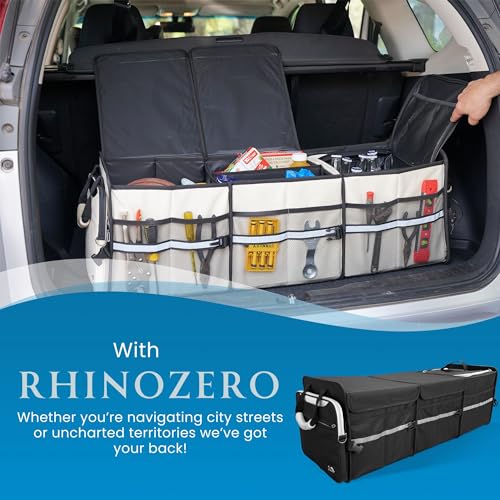 Rhinozero Trunk Organizer, Detachable Computer & Cooler Bag - BEIGE - Like New