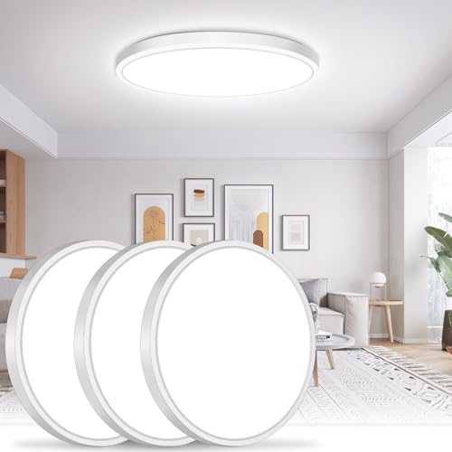 Brightever 15 Inch Large Flush Mount Ceiling Light Fixtures 300W 3 Packs - White - Like New
