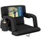 ALPCOUR RECLINING STADIUM SEAT WIDE BLEACHER CHAIR BACK SUPPORT 21"WIDE - BLACK - Like New
