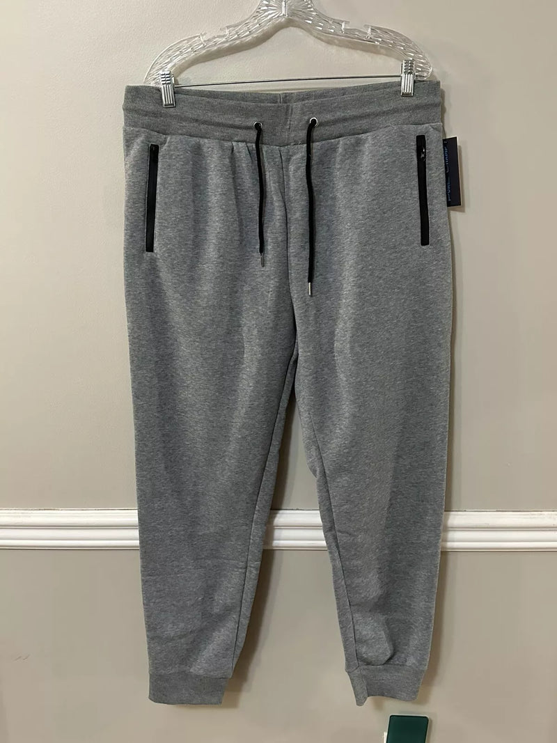 PURE CHAMP MEN’S FLEECE ACTIVE WORKOUT SWEATPANTS - SIZE: 2XL - LIGHT GRAY - Brand New