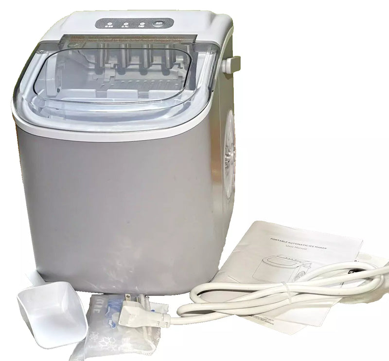AGLUCKY PORTABLE ICE MAKER MACHINE COUNTERTOP WITH HANDLE - - Scratch & Dent