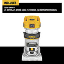 DEWALT ROUTER, FIXED BASE, 1-1/4 HP, 7.7-AMP, VARIABLE SPEED TRIGGER - GRAY - Like New